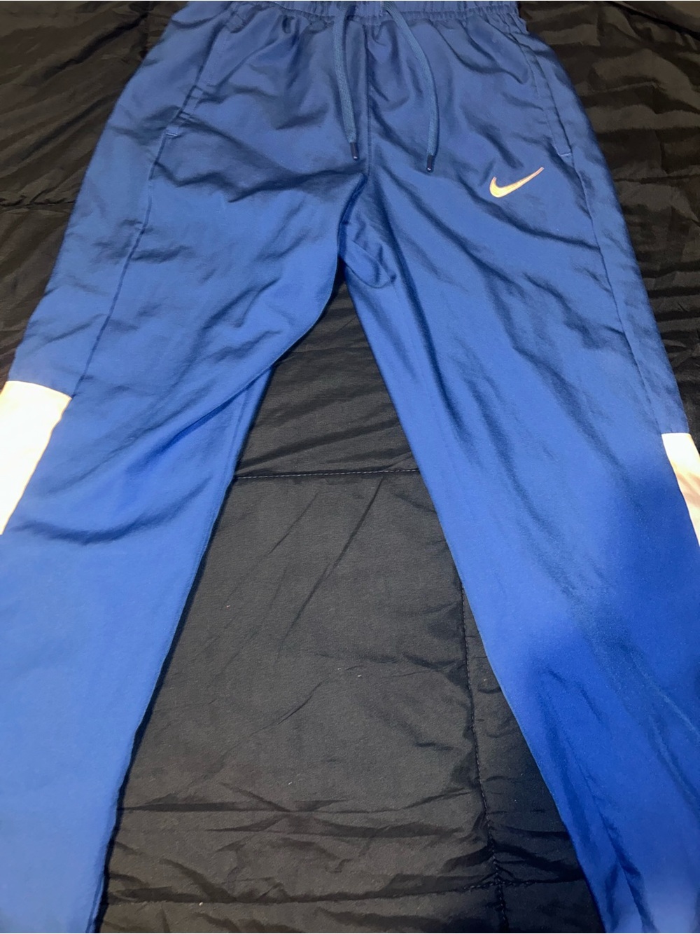 Nike Royal Blue Track Pants with White Accents Size S